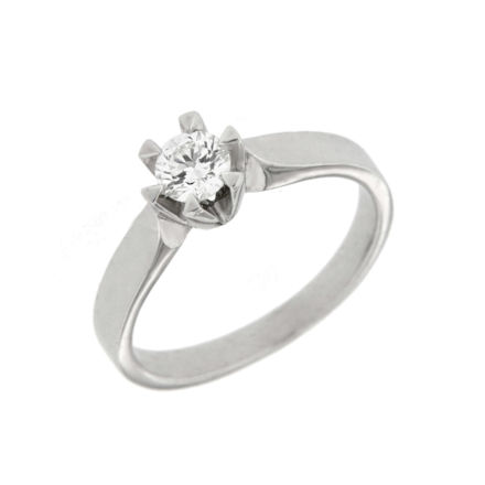 Hvitt gull ring med diamant 0,40ct TW/SI Victoria