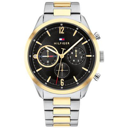 Tommy Hilfiger herreur Matthew 44mm tofarget med svart skive