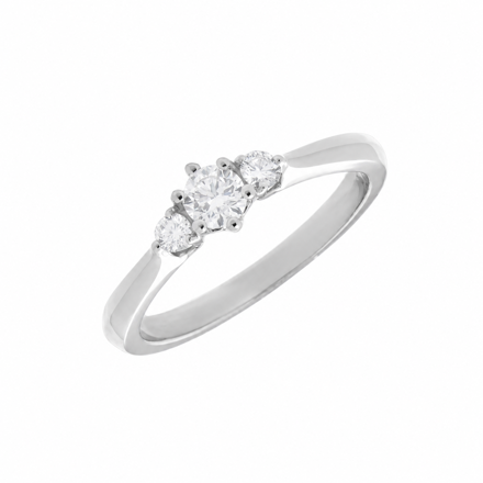 Hvitt gull ring med diamant 0,28ct TW/SI 