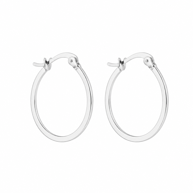 Ørering rh sølv 20mm 1,5mm vridd