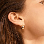 Adriana chunky mini hoop earrings gold plated