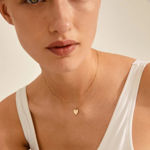 Sophia heart pendant necklace gold plated,40+9 cm