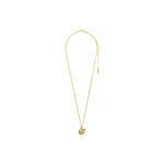 Jola crystal coin necklace gold plated,40+9 cm