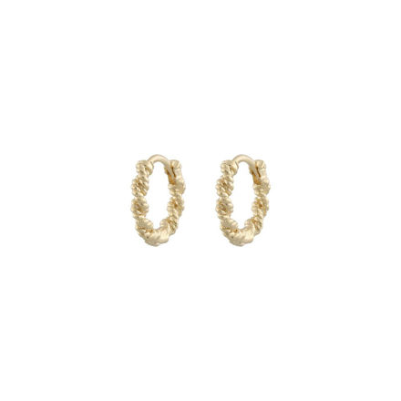 Exibit small ring ear plain goldplated - Onesize