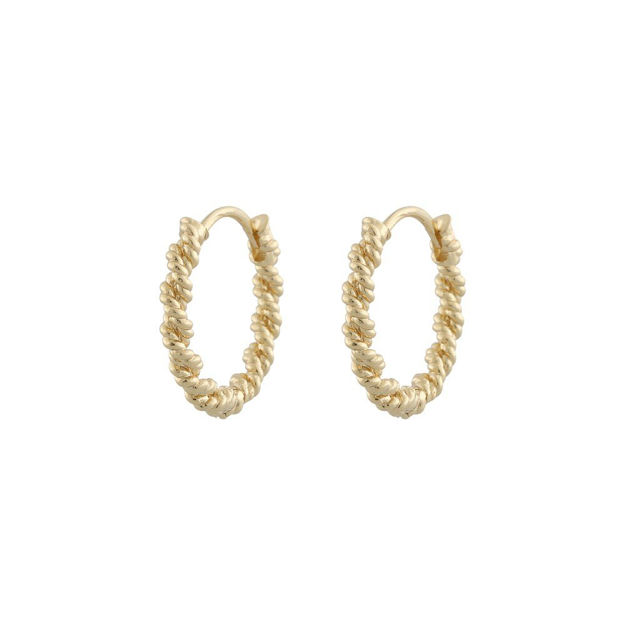 Exibit ring ear plain goldplated - Onesize