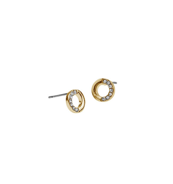 Colline small ear goldplated / clear stone