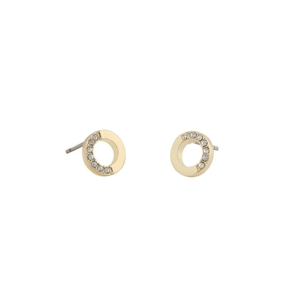 Colline small ear goldplated / clear stone