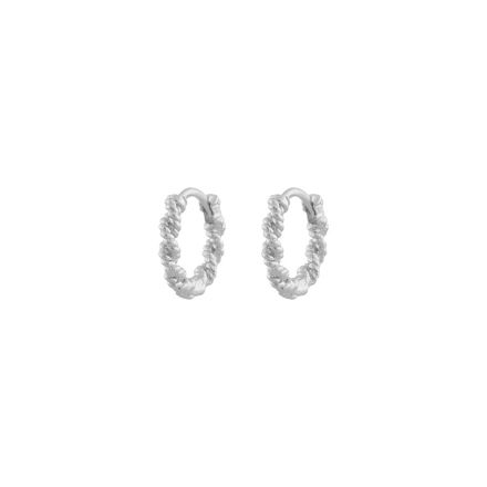 Exibit small ring ear plain silverplated - Onesize