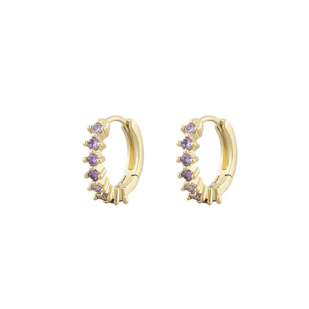Nuit small ring ear goldplated/lilac