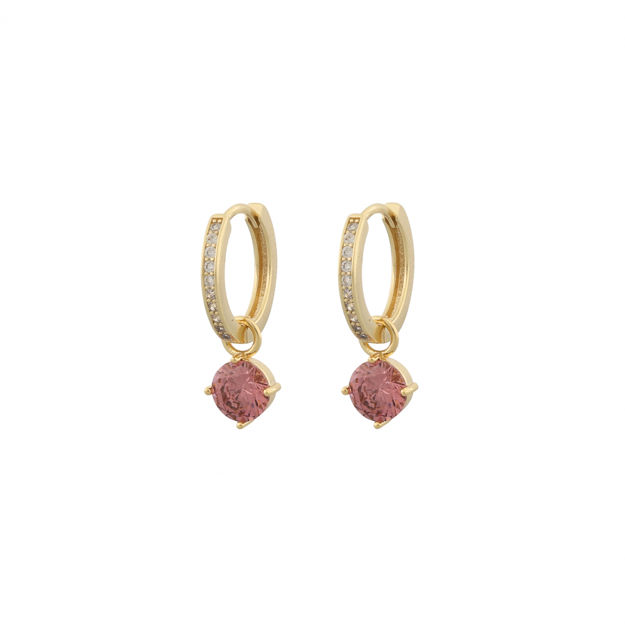 Rola round ring ear g/bordeaux