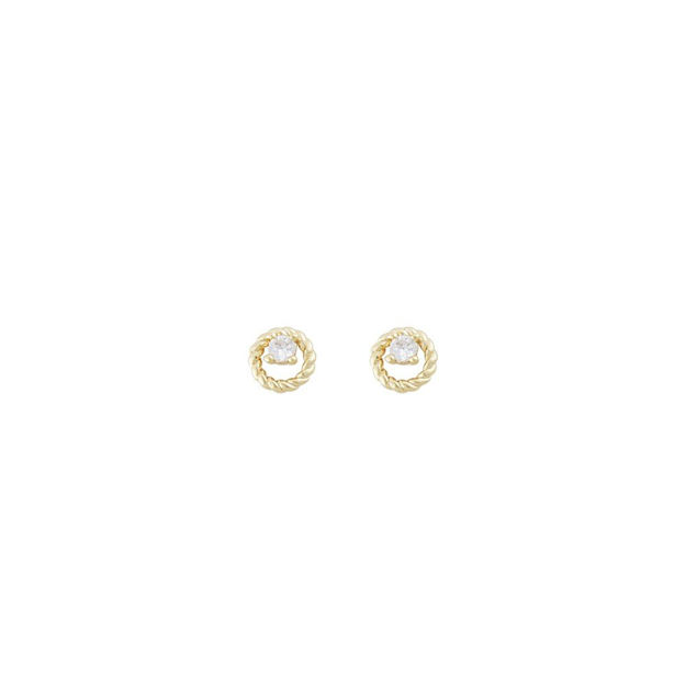 Exibit small ear goldplated/clear 