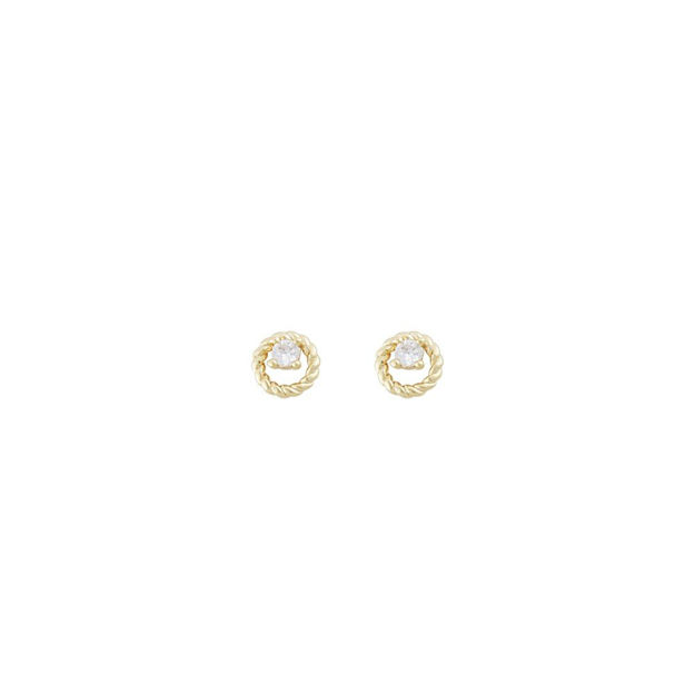 Exibit small ear goldplated/clear 