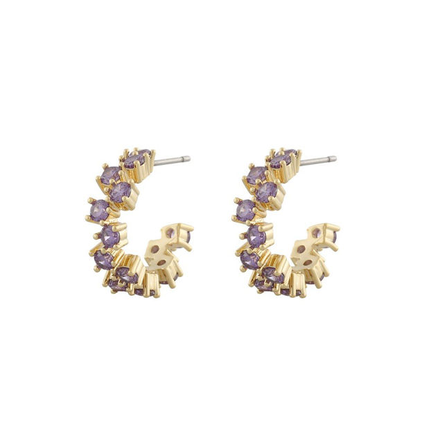 Nuit oval ear goldplated/lilac 