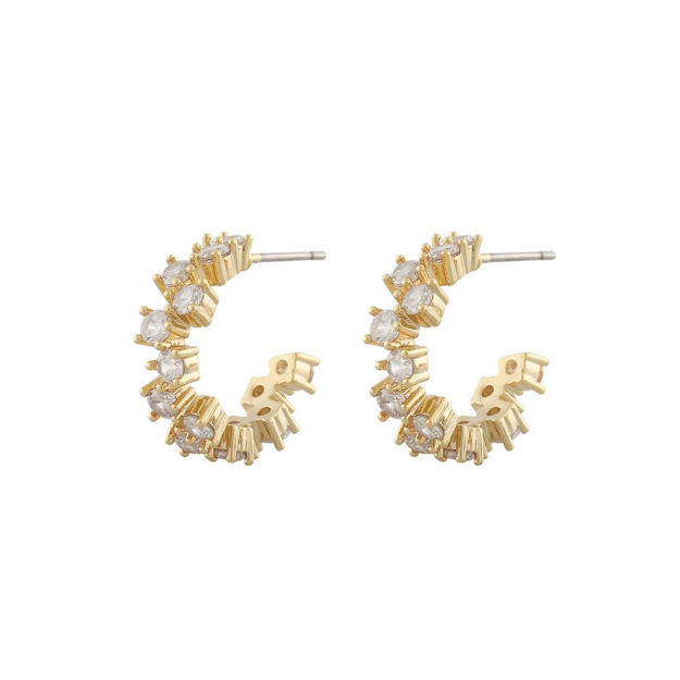 Nuit oval ear goldplated/clear