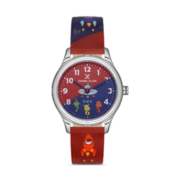 Daniel Klein gutteur rød/blå med silikon reim 3ATM 30mm