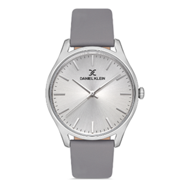 Daniel Klein dameur 3ATM 34mm grå skive og grå skinnreim