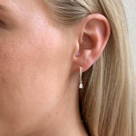Camille drop ring ear goldplated /clear