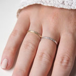 RING GULL bicolor CZ