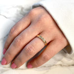 Bilde av Gull allianse ring med diamant 3 x 0,10ct TW/SI 