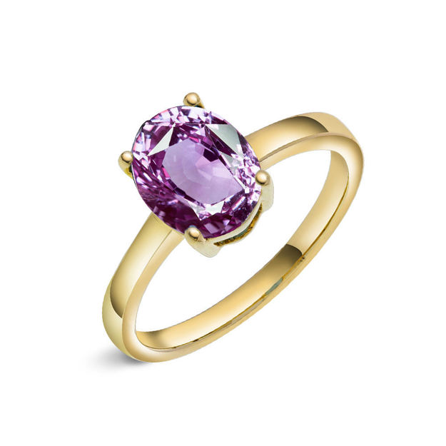 Bilde av Gull ring med amethyst