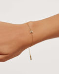 Buzz bracelet gold plated white 18cm 