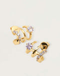 Royal earrings gold plated lavender