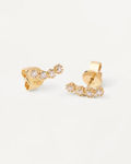 White Tida earrings gold plated white