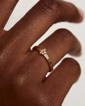 Nova ring gold plated white