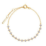 Victoria bracelet gold plated lavender 18cm