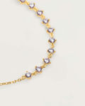 Victoria bracelet gold plated lavender 18cm