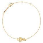 Robert bracelet gold plated white 14-18cm