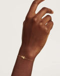 Robert bracelet gold plated white 14-18cm
