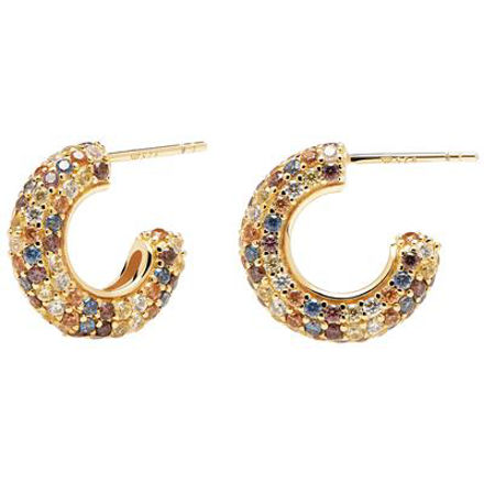 Tiger earrings gold plated multi