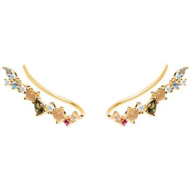 Euphoria earrings gold plated multi