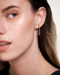 Halo earrings gold plated multi