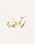 Five earrings gold plated multi