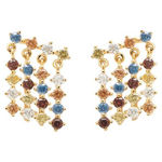 Willow earrings gold plated multi