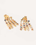 Willow earrings gold plated multi