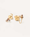 Fox earrings gold plated multi