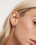 Mana earrings gold plated multi