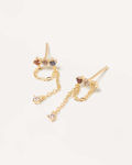 Mana earrings gold plated multi