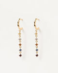 Sage earrings gold plated multi