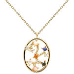 Sagitarius necklace gold plated multi 50cm