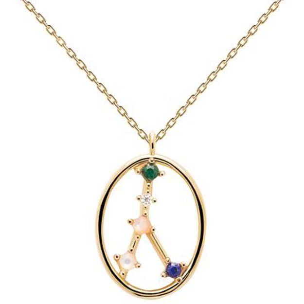 Cancer necklace gold plated multi 50cm