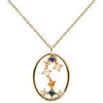 Scorpio necklace gold plated multi 50cm