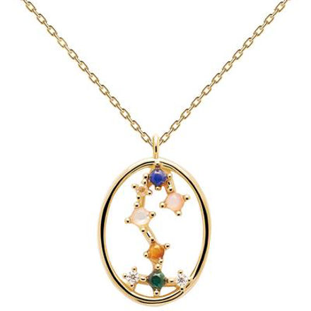 Scorpio necklace gold plated multi 50cm