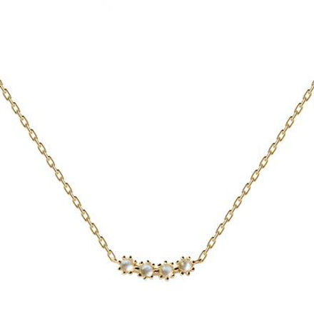 Blue Tide necklace gold plated Mother of pearl 40cm