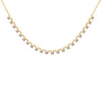 Victoria necklace gold plated lavender 50cm