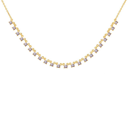 Victoria necklace gold plated lavender 50cm