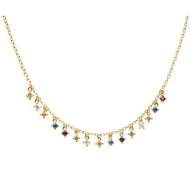 Willow necklace gold plated multi  